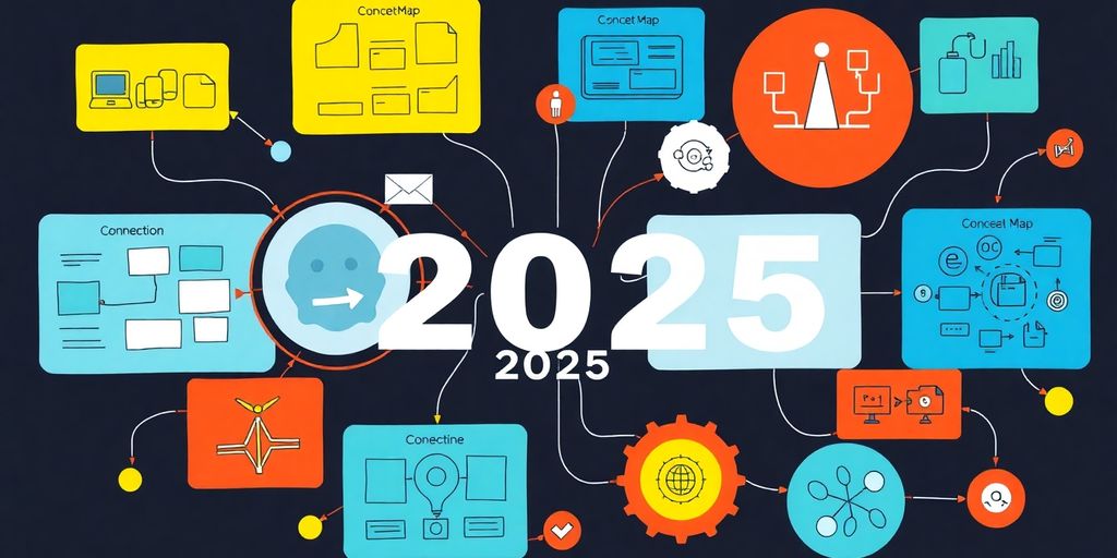 Colorful diagrams and concept maps of design collaboration.