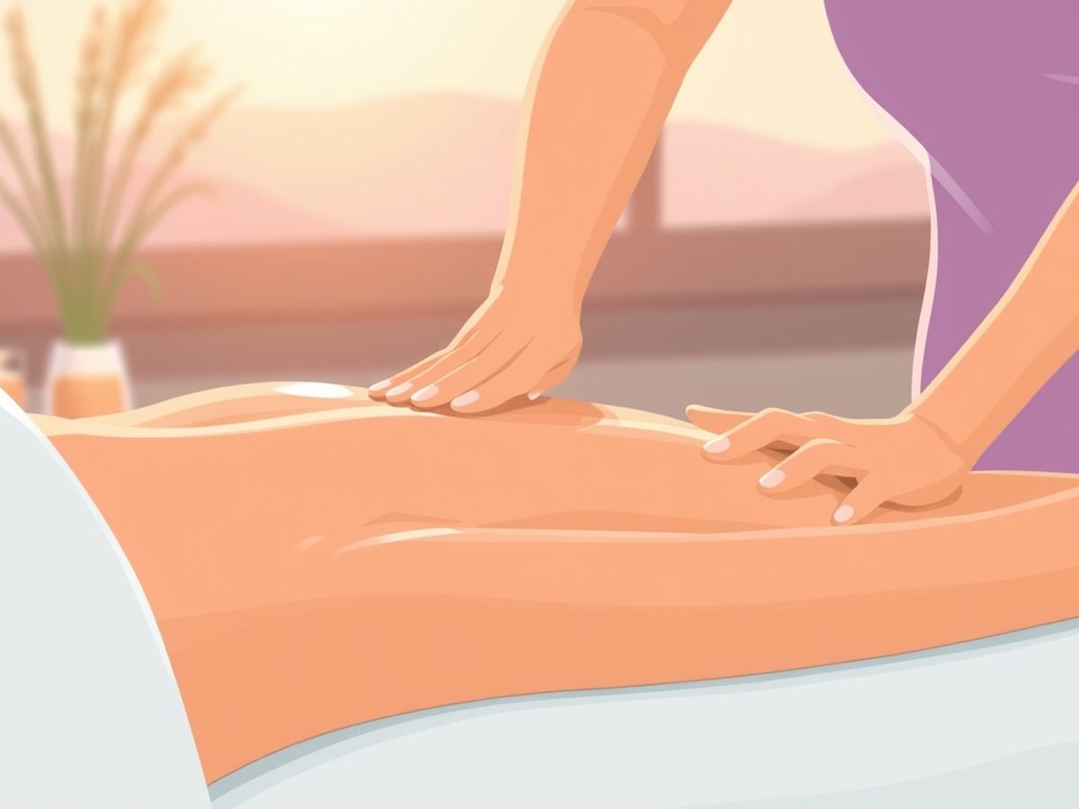 Person receiving a relaxing massage in a spa