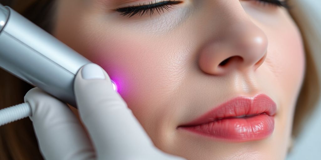 Is Exion Right for You? Skin Tightening Guide 2 Woman receiving Exion skin tightening treatment.