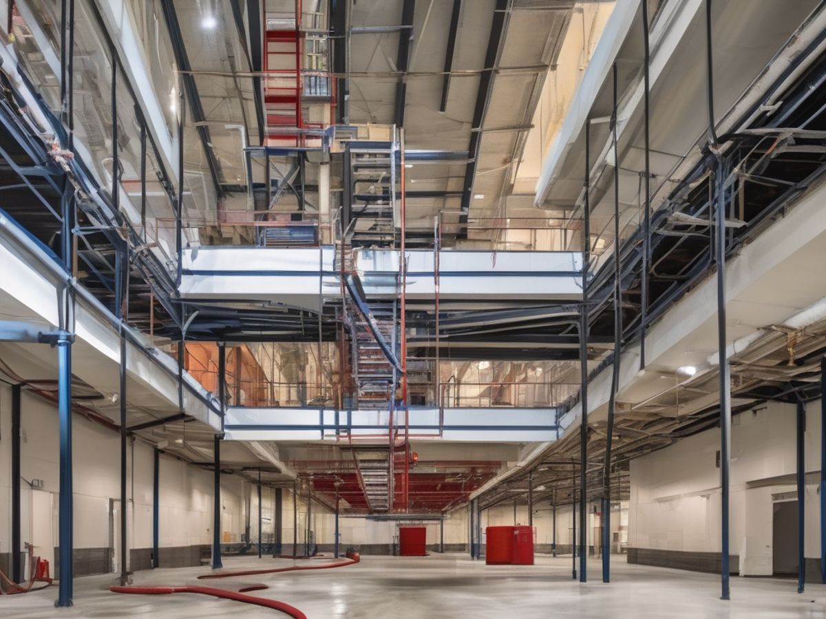 fire sprinkler inspection in a commercial building