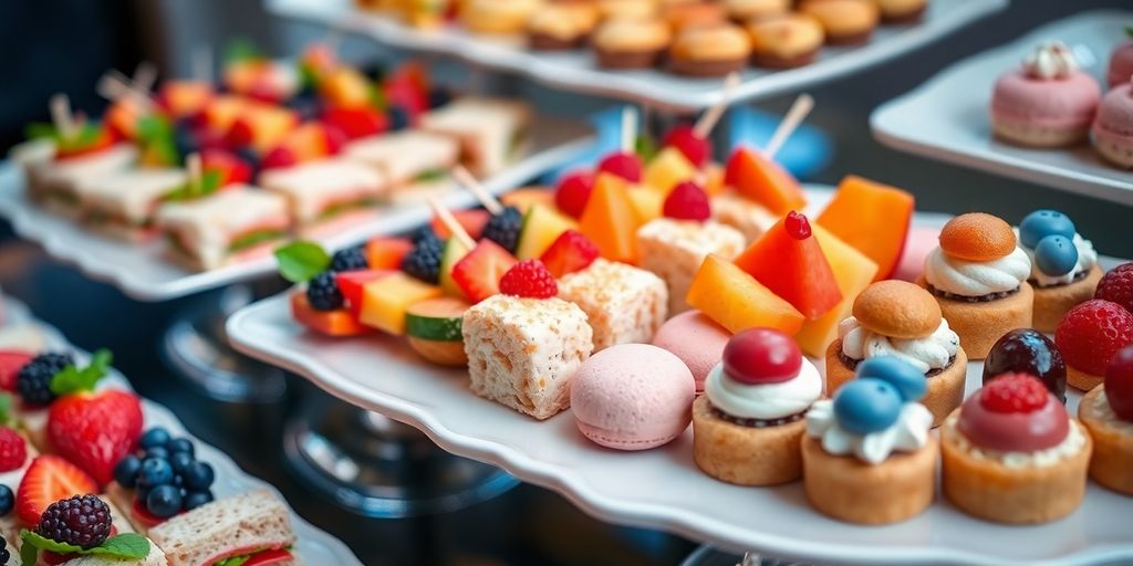 ของว่างจัดเบรคหลากหลายสีสันน่ารับประทาน