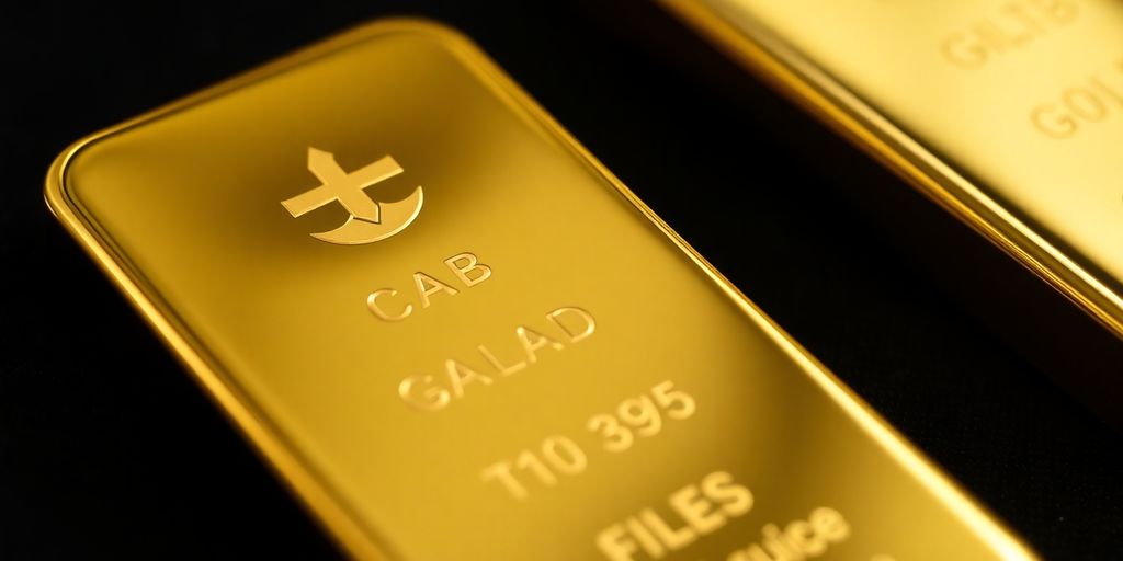 Lingot d'or de la marque Credit Suisse sur fond sombre.