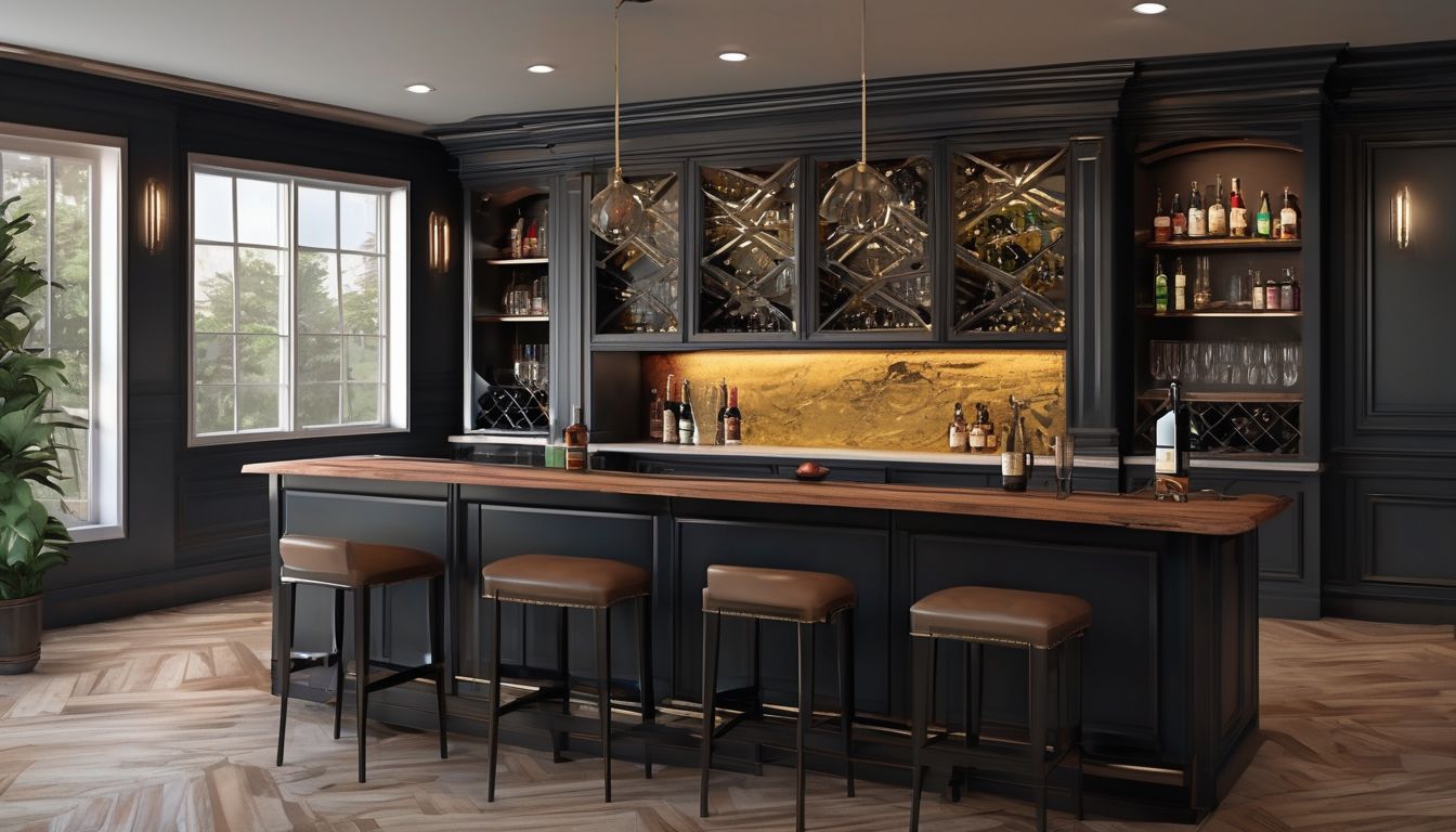 stylish home bar interior