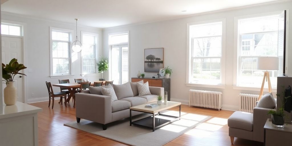 Renovated Milton home interior, bright and modern.