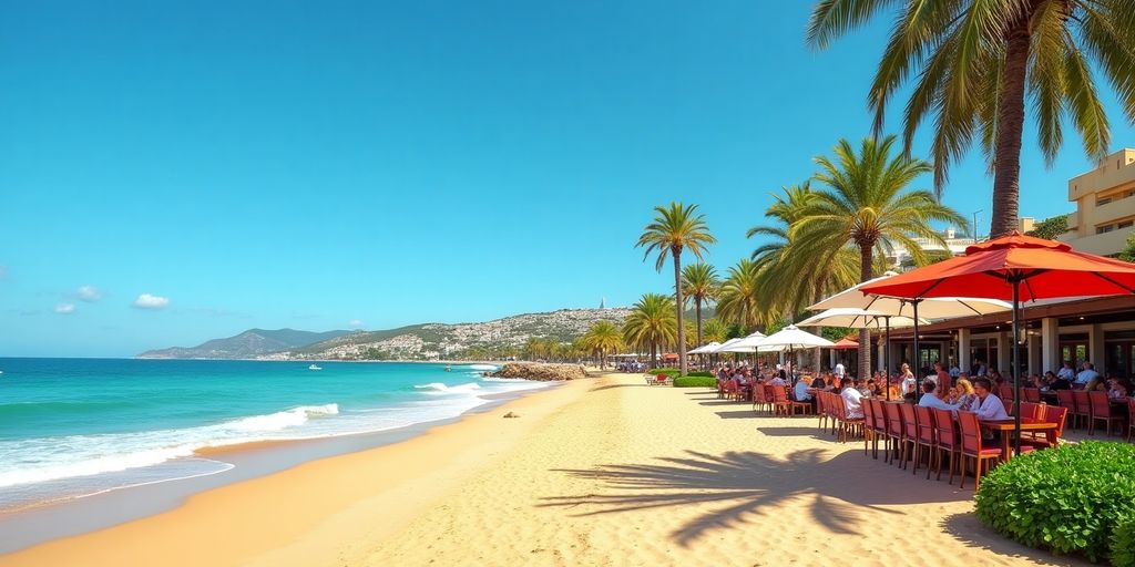 Strand, golf, och mat i Costa del Sol.
