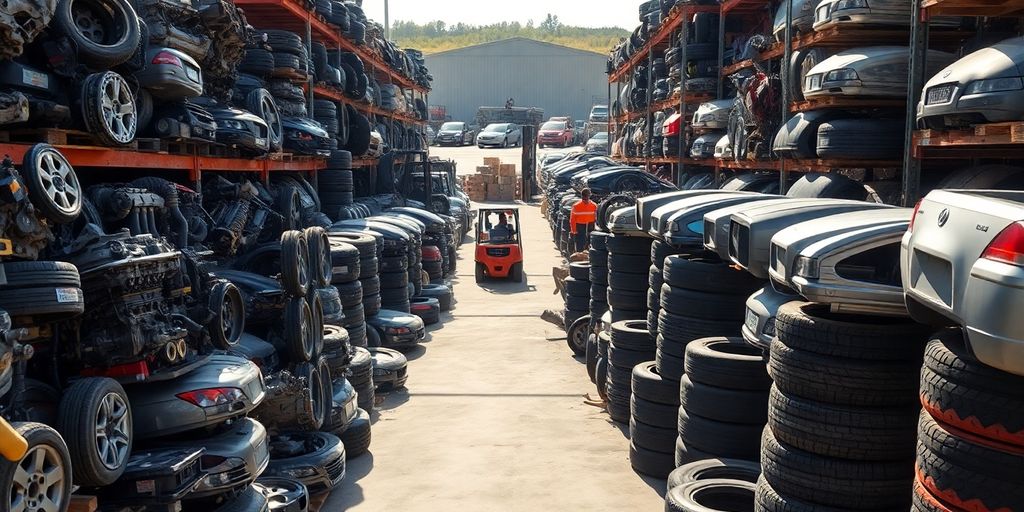 Recycled car parts for sale.