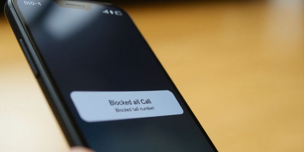Smartphone mit gesperrtem Anruf auf dem Bildschirm.