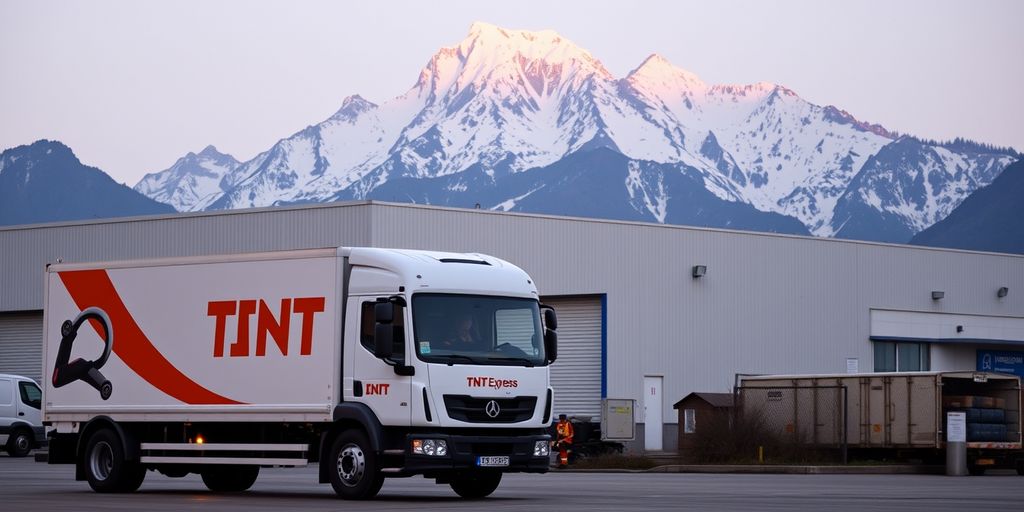 TNT Express truck in Nepal