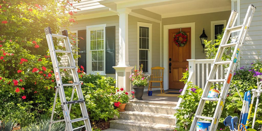 A well-maintained home with tools for repairs.