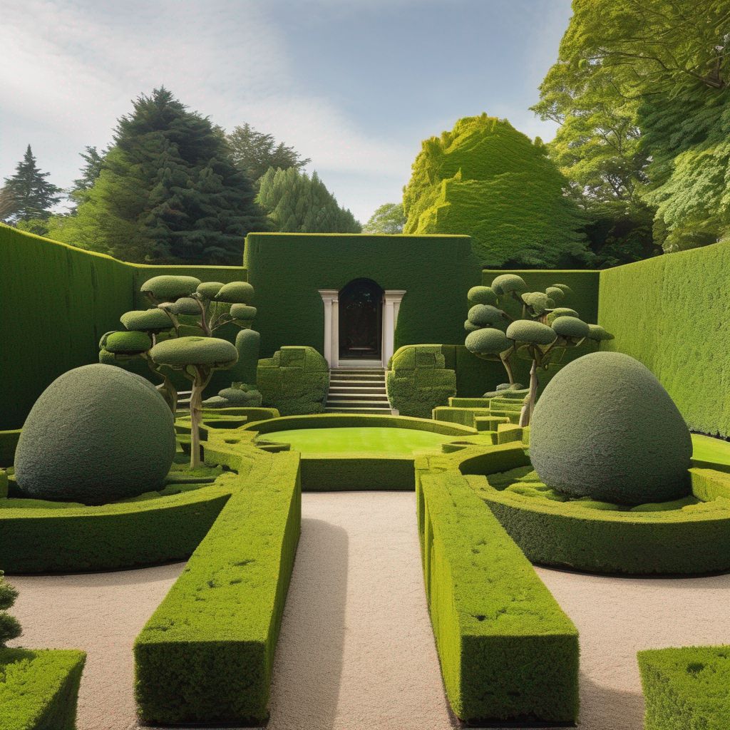 ornamental garden with sculpted hedges and topiary problems