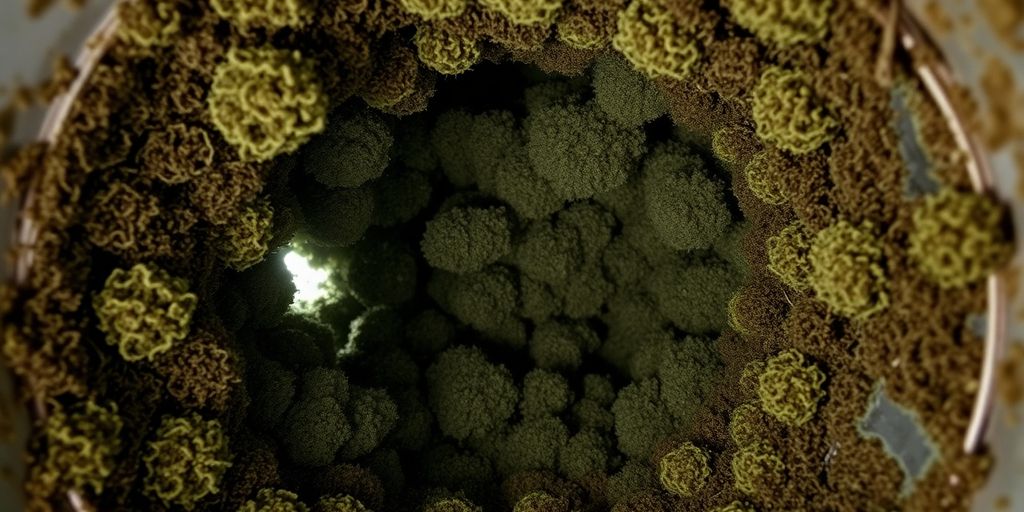 Mold growing inside air ducts.