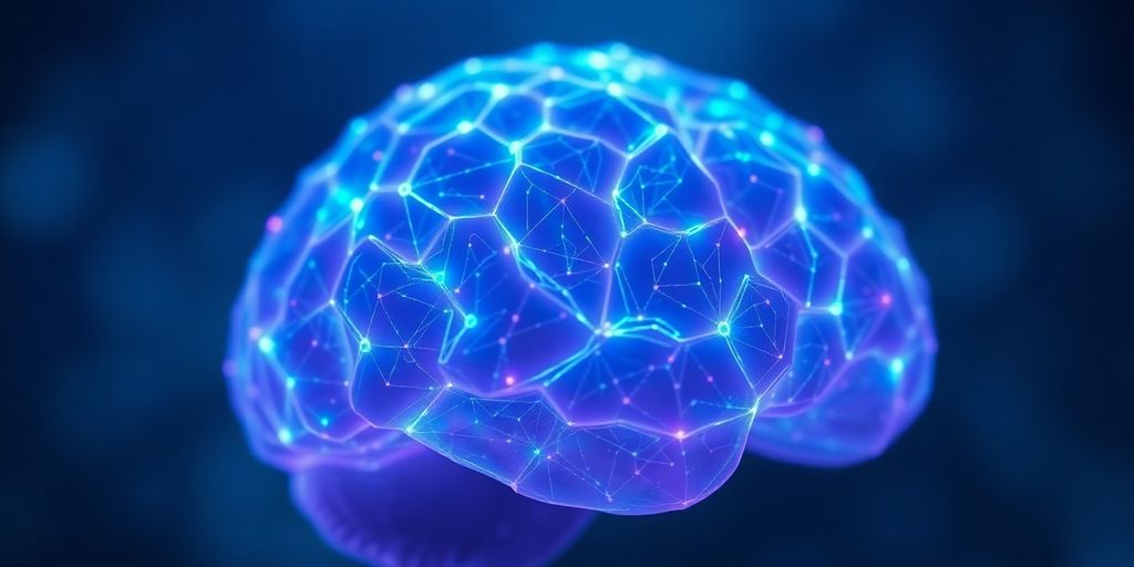 AI brain with glowing neural network connections