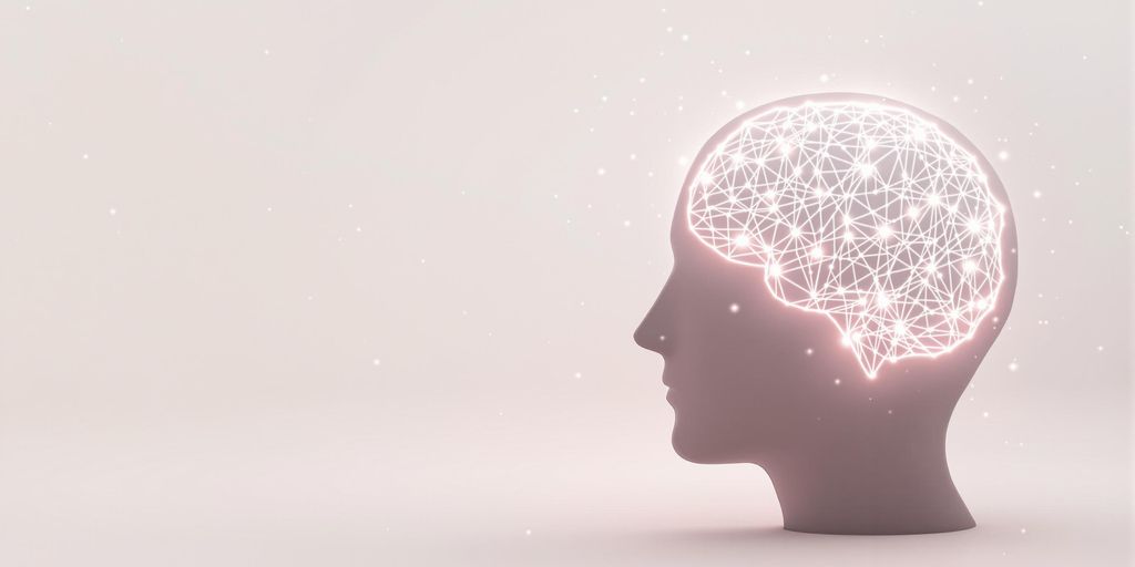 AI brain with glowing neural pathways