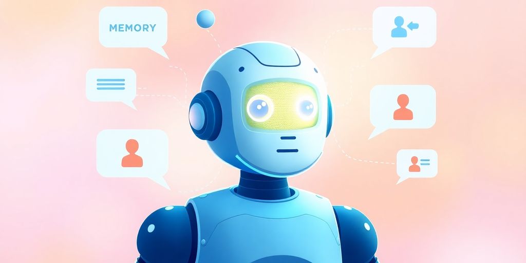 Chatbot with memory feature and personalised conversation bubbles.