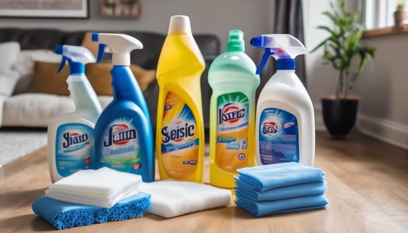 cleaning supplies in a London home