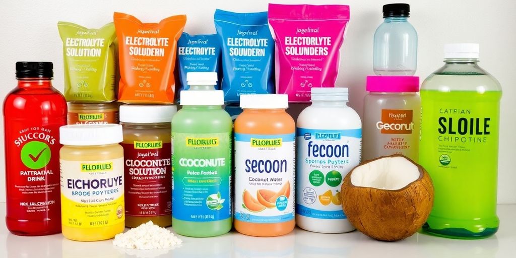 Electrolyte drinks and supplements for POTS management.