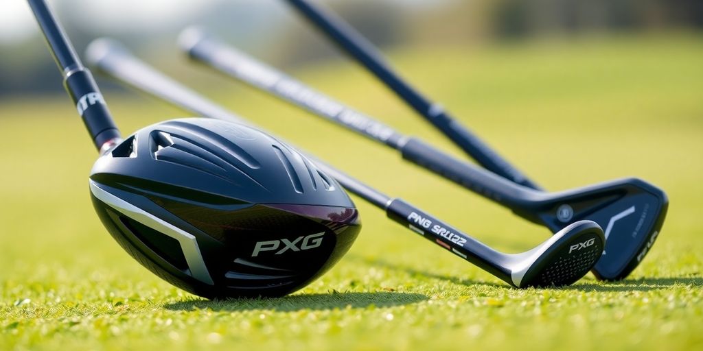 PXG 0211Z golf clubs on a green course.