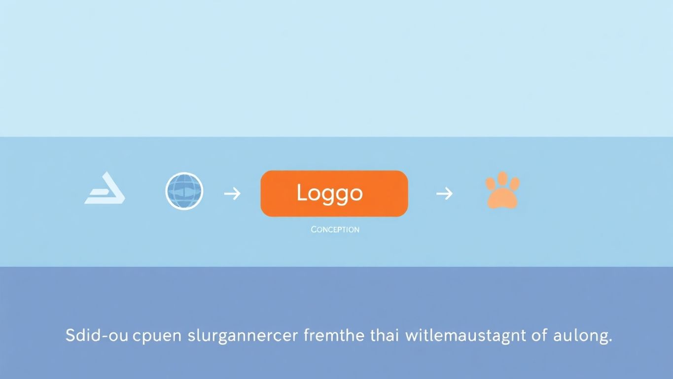 Moderne illustrasjon av logo design prosessen.