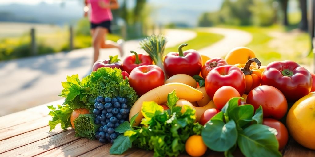 Healthy food, active lifestyle.