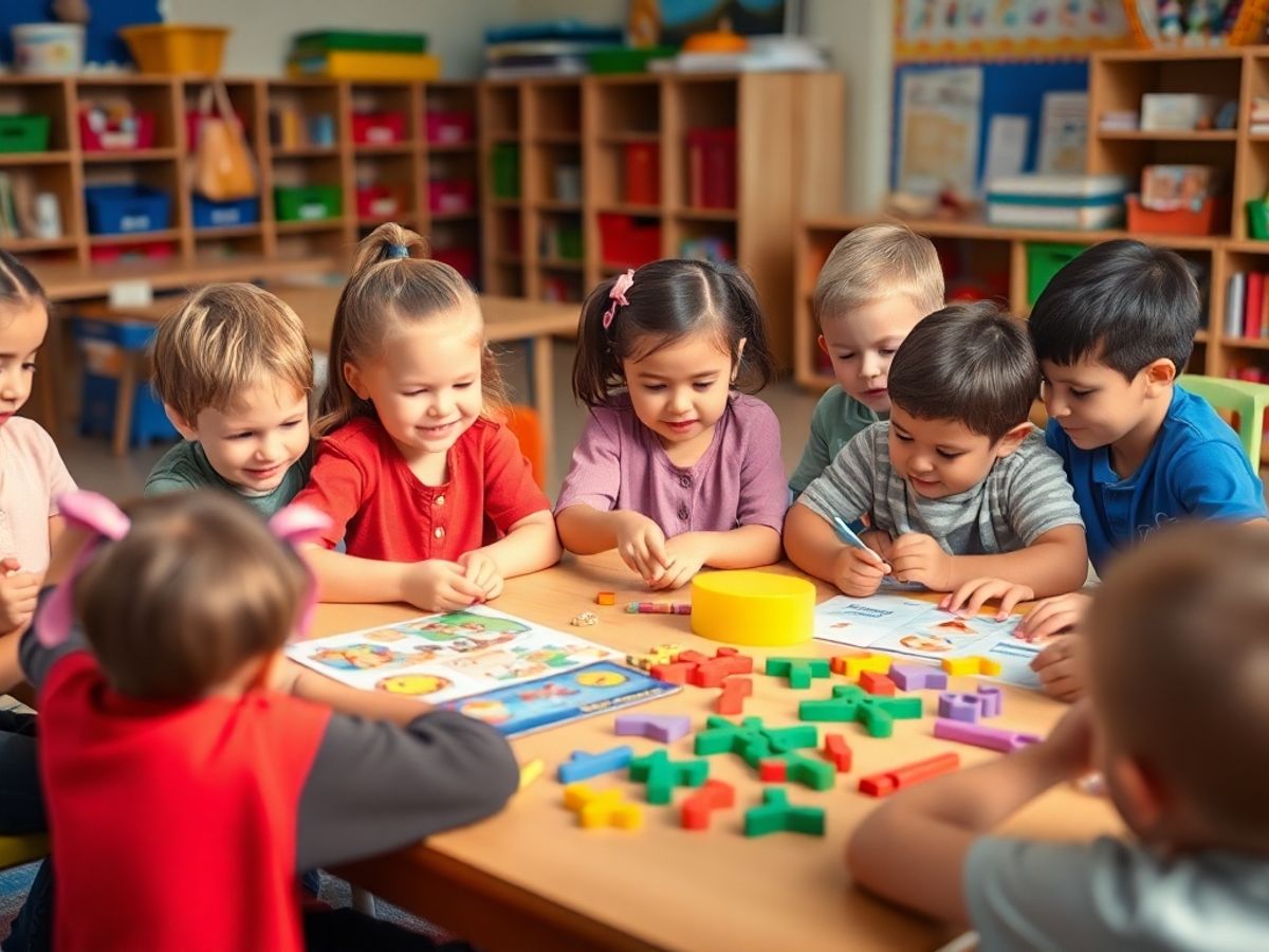 Copii în clasă, implicati în activități intelectuale.