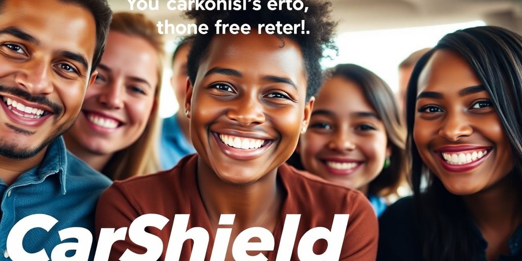 CarShield commercial actors smiling.