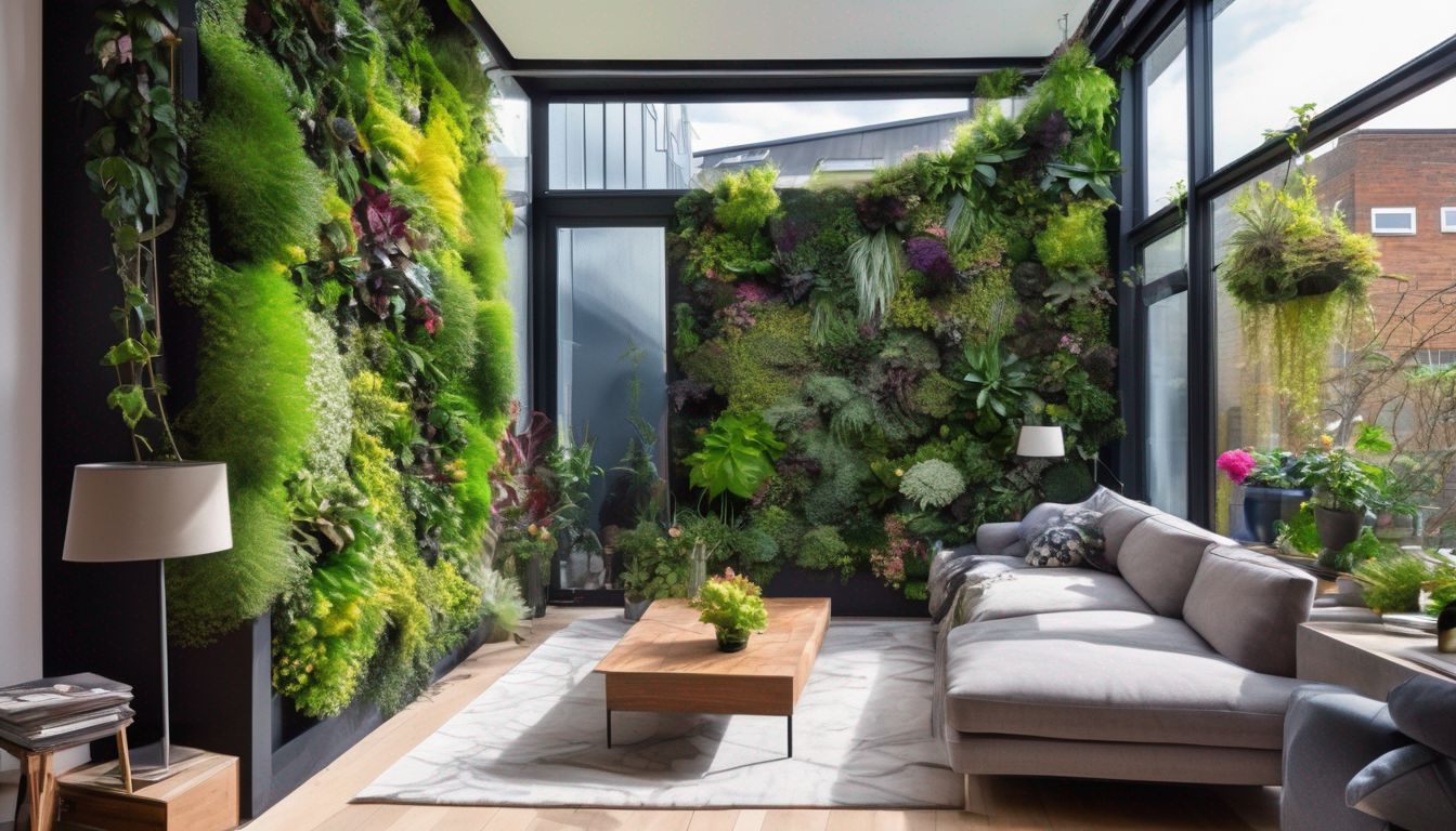 vertical garden in an urban UK home