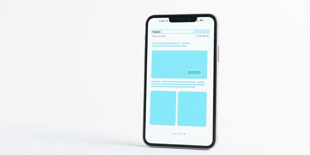 Mobile device with a well-structured webpage displayed.