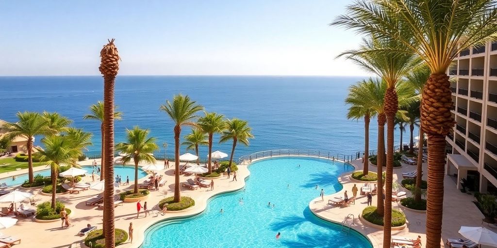JW Marriott Los Cabos with pools and ocean view.