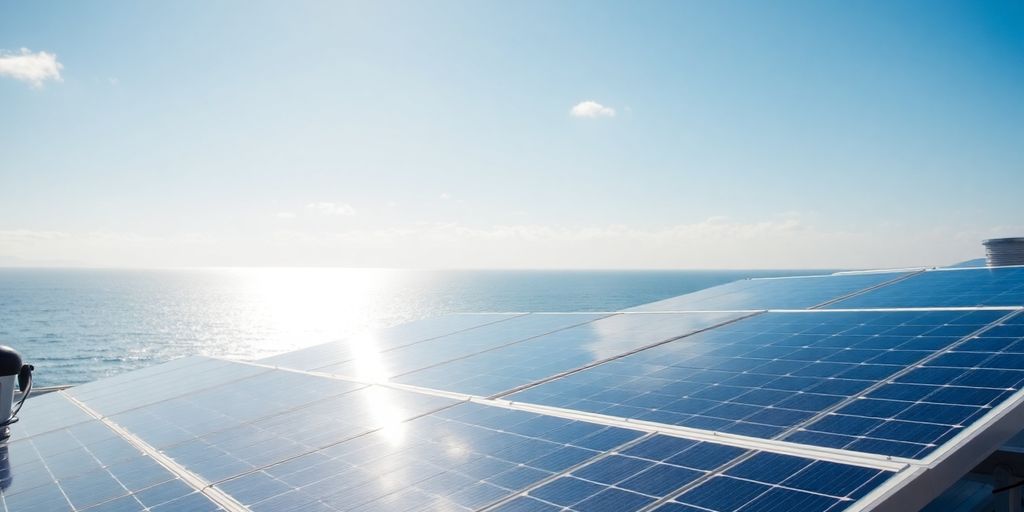 Panneau solaire face océan
