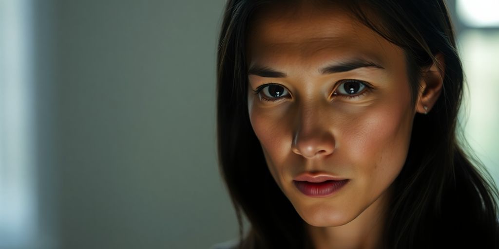 Person with glowing head, serene and powerful.