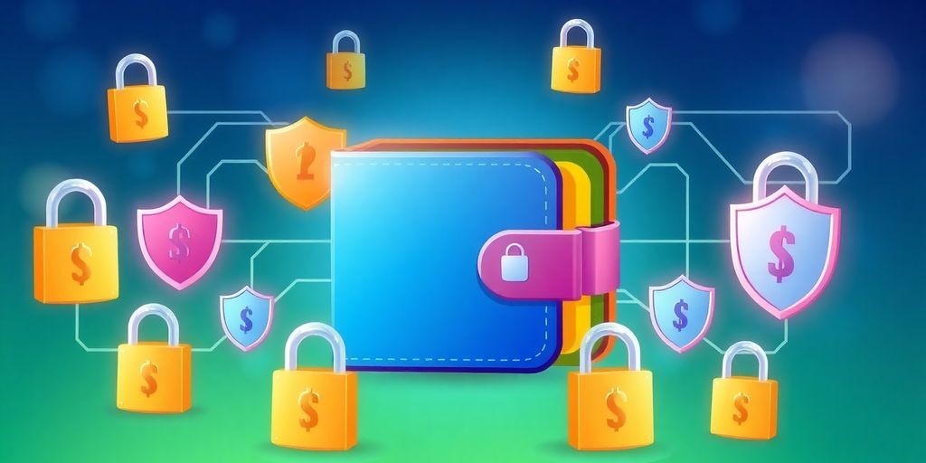 Illustrative image of a secure cryptocurrency wallet.