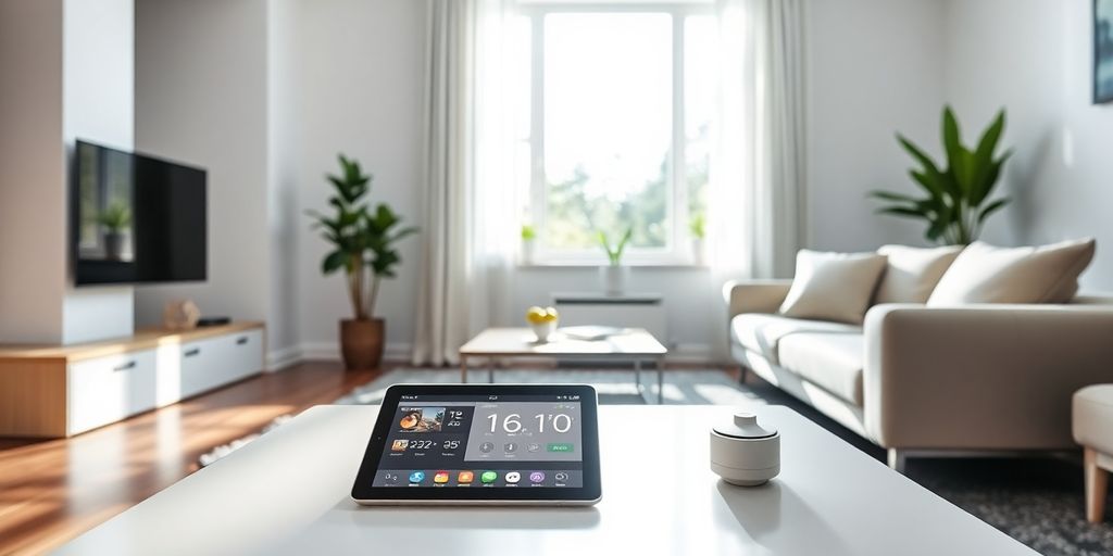 Moderne Wohnung, integrierte Smart-Home-Technologie
