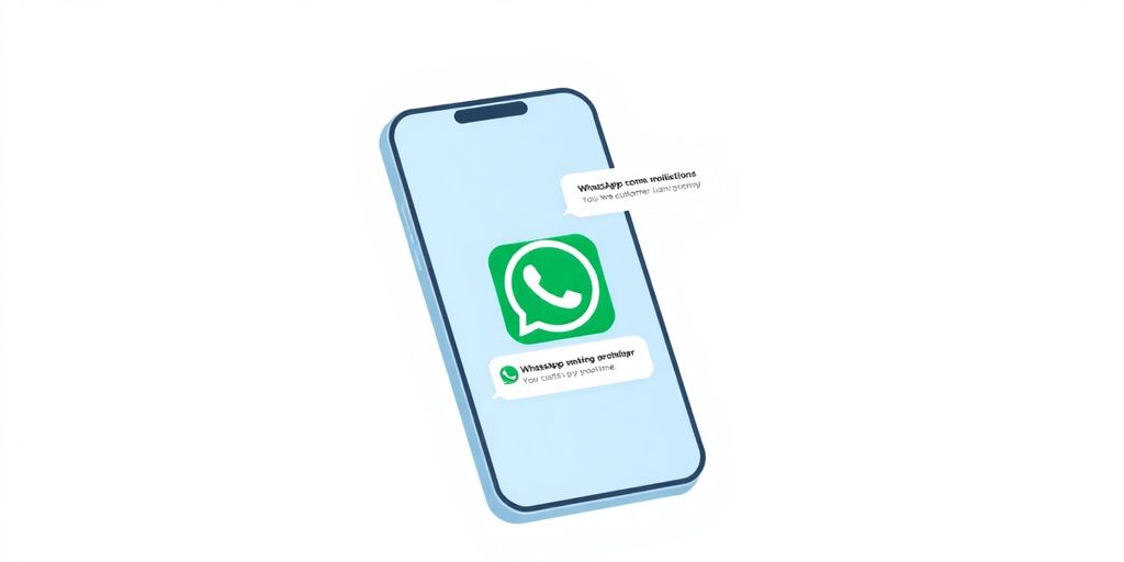 Minimalist illustration of WhatsApp and CRM integration.