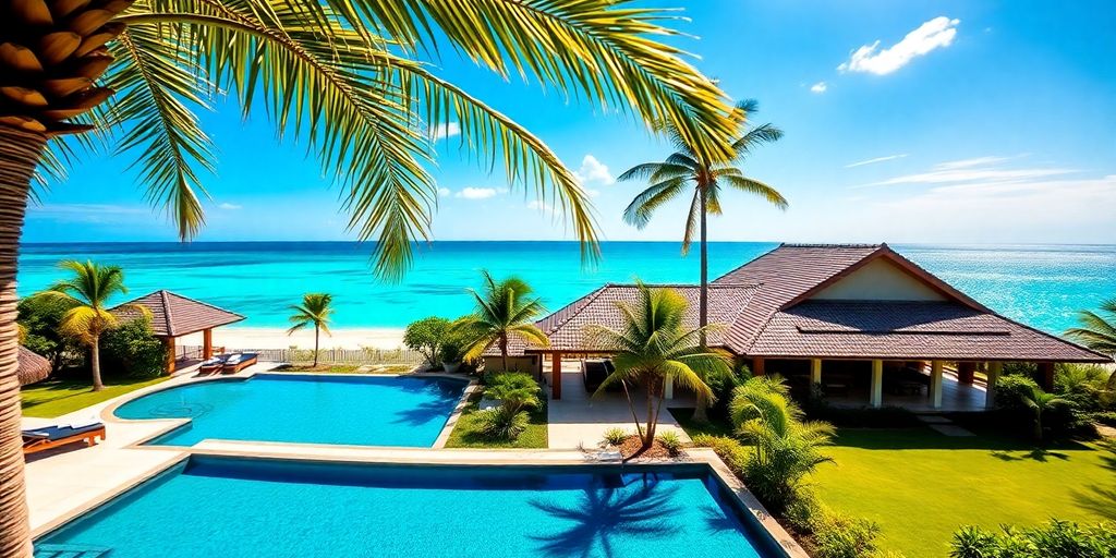 Modern Phuket villa with ocean view.