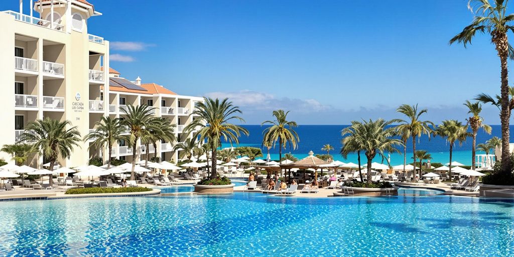 Casa Dorada resort with pool and ocean view.