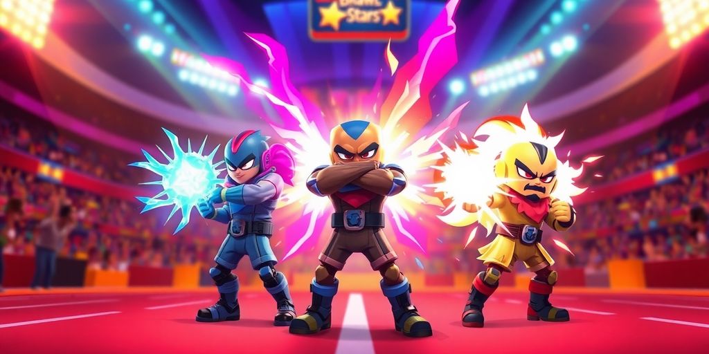 Three brawlers ready for tournament battle.