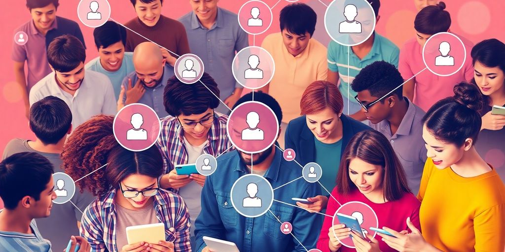 Boost Social Media Engagement. People interacting animatedly on social media platforms.
