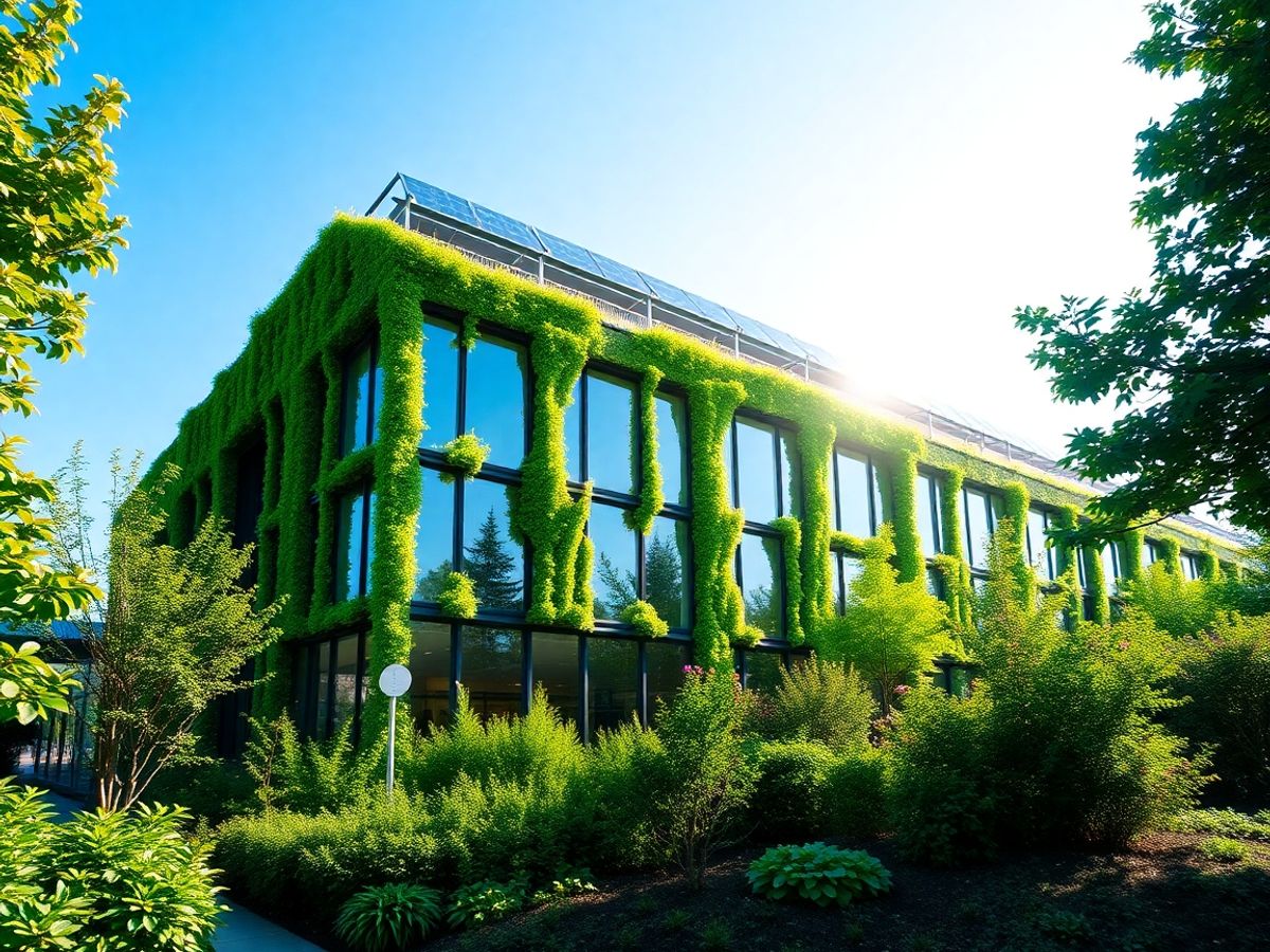 Casa verde modernă, panouri solare, energie regenerabilă.