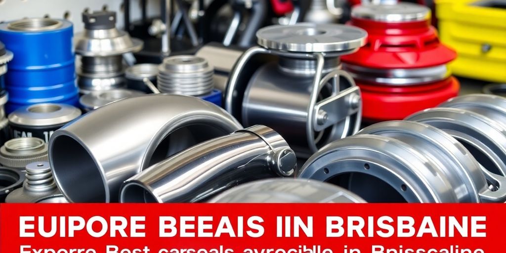 Photograph of genuine Mitsubishi car parts on a workbench.