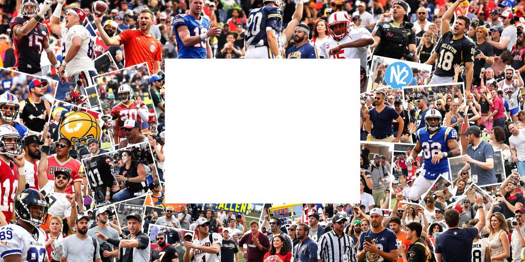 Collage of sports and fans enjoying sports betting.