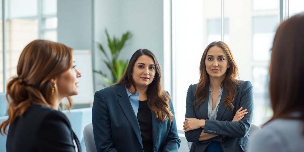 Interview mit unserem Führungsteam: Die Köpfe hinter Akliman Professionelles Büro mit Teammitgliedern im Vorstellungsgespräch.