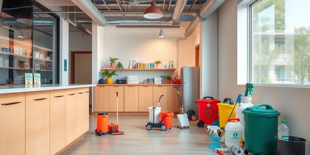 Spațiu curat și bine întreținut fără rozătoare.