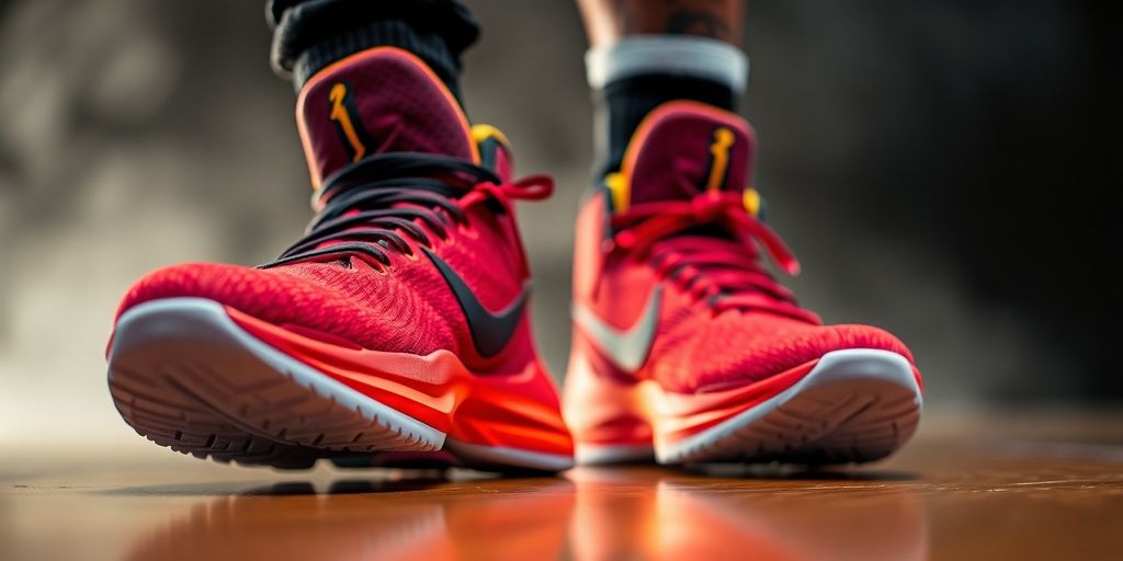 LeBron 19 shoes in action.