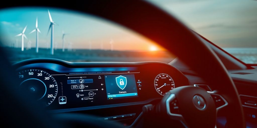 Futuristic dashboard with secure data connections and technology.