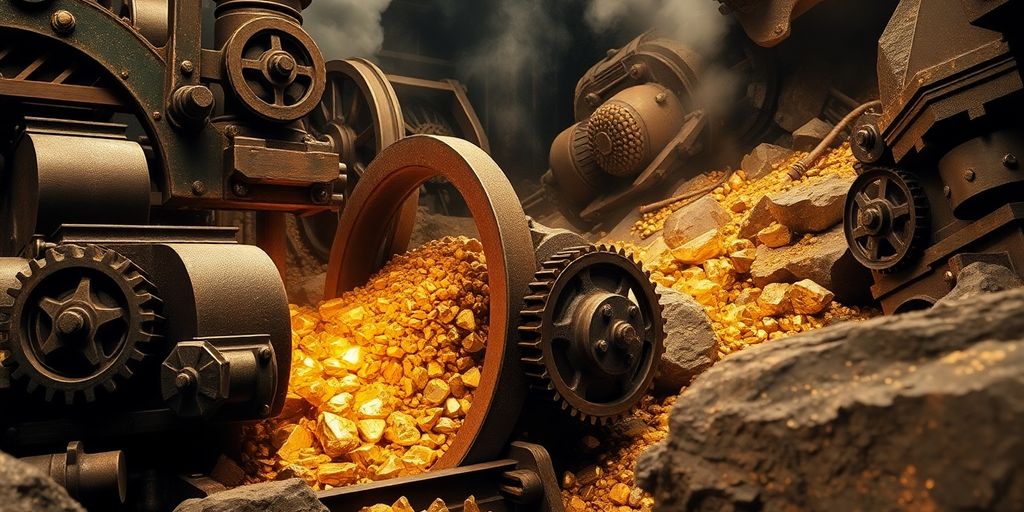 Machines d'extraction d'or et révolution industrielle