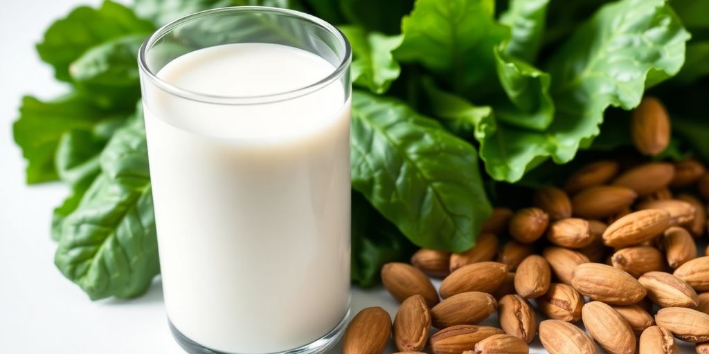Strong bones, milk, leafy greens.