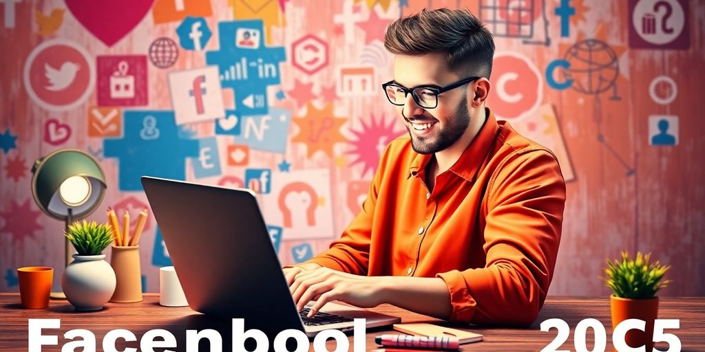 صورة لمسوّق ناجح يعمل على الحاسوب المحمول