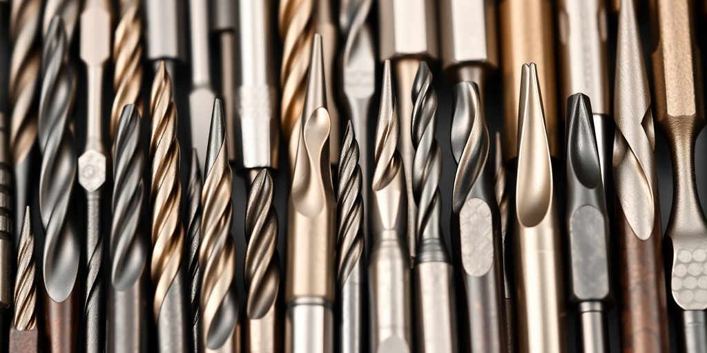 Various nail drill bits in different shapes and sizes.