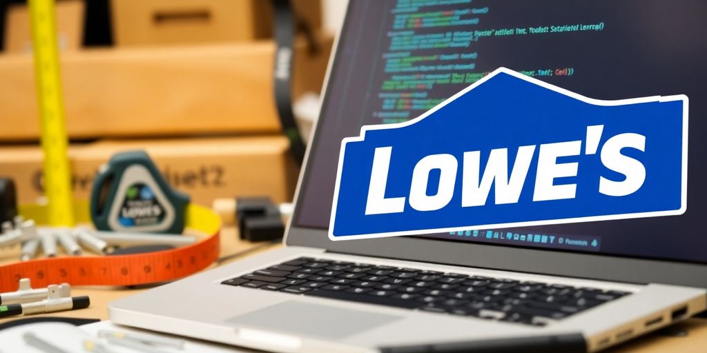 Ferramentas de programação com o logo da Lowe's