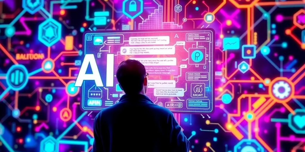 Engaging digital interface with AI chatbot interaction.